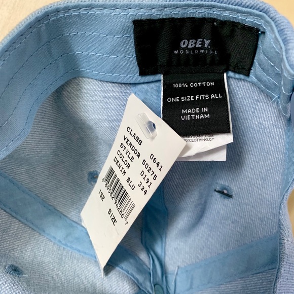 New Obey Better Days Dad Hat Blue SnapBack OS - Picture 5 of 5